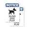 Signmission Blind Dog At Play Sign With Symbol, 10 in W x Rectangle, Vinyl Decal OS-2PACK-NS-D-1014-V-10367 - alternate 1